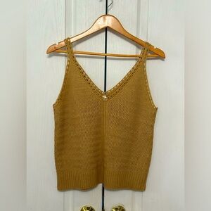 Wishlist‎ Women's Knit Cropped Tank Size Large Tan NWT